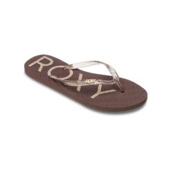 Sandały dla Kobiety VIVA SPARKLE Brązowy. Brązowe klapki damskie Roxy, bez wzorów, z gumy. Za 89.99 zł.