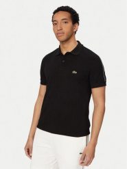 Lacoste Polo PH0897 Czarny Regular Fit. Czarne koszulki polo męskie Lacoste, m, bez wzorów, z bawełny, bez ramiączek. Za 529.99 zł.