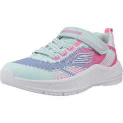 Buty SKECHERS 303657L Niebieski. Niebieskie obuwie sportowe damskie Skechers, bez wzorów, z syntetyku, na fitness i siłownię. Za 175.99 zł.