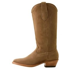 Kozaki western skórzane damskie Ariat Marysville R Toe. Białe kozaki damskie Ariat, z zamszu, bez obcasa. Za 1,333.35 zł.