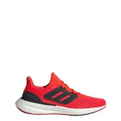 Buty Pureboost 23. Czarne buty sportowe męskie Adidas, z materiału, bez zapięcia, do biegania. Za 649.00 zł.