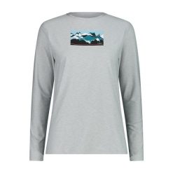 Koszulka damska turystyczna CMP 33N2226. Szare koszulki sportowe damskie CMP, l, bez wzorów, bez kołnierzyka, bez ramiączek. W wyprzedaży za 158.50 zł.