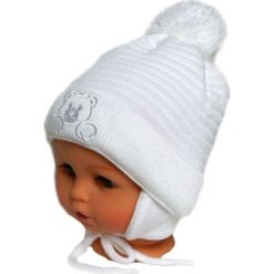 Czapka niemowlęca z szalikiem CZ+S 010A biała. Czapki dla dzieci marki Proman. Za 36.70 zł.