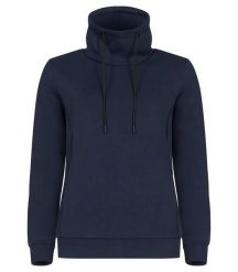 Clique Hobart Women bluza z wysokim kołnierzem Dark Navy. Niebieskie bluzy damskie CLIQUE, l, bez wzorów, z elastanu, bez kaptura. Za 188.92 zł.