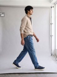 Bawełniane jeansy barrel z efektem sprania - granatowy. Niebieskie jeansy męskie Sinsay. Za 69.99 zł.