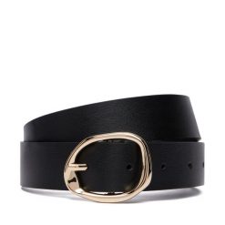 Pasek Tommy Hilfiger. Czarne paski damskie Tommy Hilfiger, bez wzorów. Za 269.99 zł.