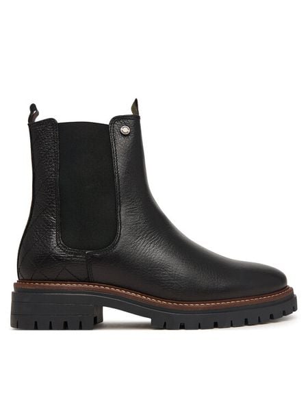 Barbour Sztyblety Evie LFO0575BK52 Czarny. Czarne botki damskie Barbour, bez obcasa, na słupku, bez zapięcia. Za 834.99 zł.