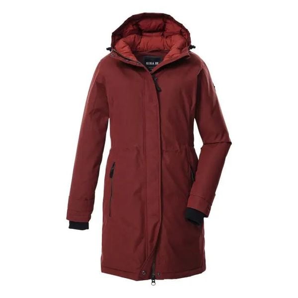 Parka damska z kapturem Killtec GW 22. Czerwone kurtki damskie GIGA DX, na zimę, m, bez wzorów, z dzianiny, z kapturem. Za 670.50 zł.
