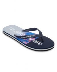 Klapki dla Mężczyzn MOLOKAI STRIPE Niebieski. Niebieskie klapki męskie Quiksilver, z gumy. Za 66.49 zł.