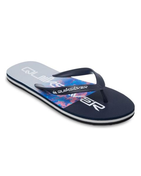 Klapki dla Mężczyzn MOLOKAI STRIPE Niebieski. Niebieskie klapki męskie Quiksilver, z gumy. Za 66.49 zł.