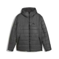 Męska kurtka wyściełana Essentials z kapturem PUMA Dusky Gray. Szare kurtki sportowe męskie Puma, m, bez wzorów, z puchu, trekkingowe. Za 399.00 zł.