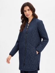 Soyaconcept® Płaszcz pikowany Kobiety niebieski, L. Niebieskie płaszcze damskie l, bez wzorów, eleganckie, bez kaptura. Za 449.95 zł.