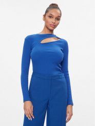 ONLY Bluzka 15283977 Niebieski Regular Fit. Niebieskie bluzki damskie Only, l, bez wzorów, z bawełny, bez kołnierzyka, bez ramiączek. Za 89.99 zł.