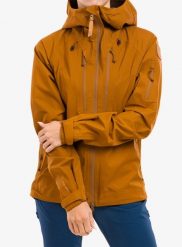 Kurtka damska Fjallraven Keb Eco-Shell Jacket. Brązowe kurtki damskie Fjällräven, xs, bez wzorów, z materiału, bez kaptura. Za 1,869.99 zł.