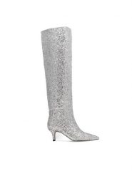 Jenny Fairy Kozaki ELEA LS6022-01 Srebrny. Szare kozaki damskie Jenny Fairy, z syntetyku, bez obcasa, na szpilce. Za 169.99 zł.