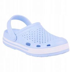 Chodaki sportowe damskie Coqui Lindo. Niebieskie klapki damskie Coqui, bez wzorów, sportowe, bez obcasa. Za 100.87 zł.