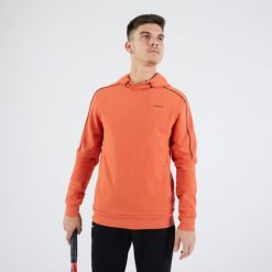 Bluza z kapturem do tenisa męska Artengo Soft. Czarne bluzy męskie ARTENGO, m, bez wzorów, z bawełny, z kapturem, tenisowe. W wyprzedaży za 99.99 zł.