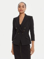 Elisabetta Franchi Marynarka GI-174-56E2 Czarny Regular Fit. Czarne żakiety damskie Elisabetta Franchi, bez wzorów, z syntetyku. Za 2,289.00 zł.