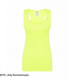 JHK - Damski t-back złoty fluorescencyjny M. Żółte t-shirty damskie JHK, m, bez wzorów, bez kołnierzyka. Za 14.78 zł.