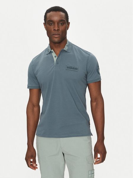 Napapijri Polo E-Amundsen NP0A4IN9 Niebieski Regular Fit. Niebieskie koszulki polo męskie Napapijri, m, bez wzorów, z bawełny, bez ramiączek. Za 219.99 zł.