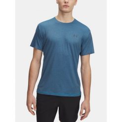 T-Shirt Męski Under Armour Koszulka Męska Sportowa. Niebieskie t-shirty męskie Under Armour, m, bez wzorów, sportowe, bez kołnierzyka. W wyprzedaży za 197.56 zł.