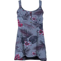 Top z roślinnym nadrukiem bonprix matowy niebieski z nadrukiem. Topy damskie marki bonprix. Za 16.99 zł.