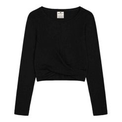 Koszulka Damska Z Zawijanym Przodem. Czarne koszulki sportowe damskie Champion, bez wzorów, sportowe, bez kołnierzyka. Za 201.99 zł.