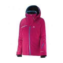 Kurtka sportowa damska Salomon Speed Jkt W. Czerwone kurtki damskie Salomon, s, bez wzorów, bez kaptura, narciarskie. Za 660.00 zł.