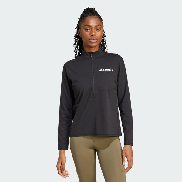 Koszulka Terrex Multi Climacool 1/2 Zip Long Sleeve. Czarne koszulki sportowe damskie Adidas, s, bez wzorów, bez kołnierzyka, bez ramiączek, trekkingowe, climacool (adidas). Za 259.00 zł.