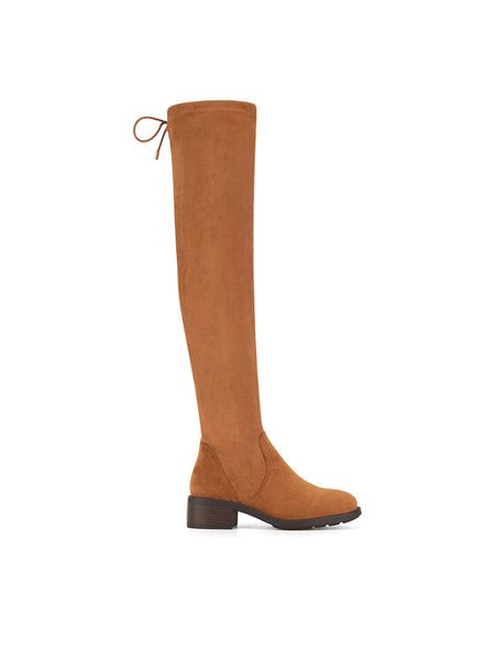 Jenny Fairy Kozaki WS6500-01 Brązowy. Brązowe kozaki damskie Jenny Fairy, z materiału, bez obcasa, na płaskiej podeszwie. Za 199.99 zł.