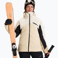 Kurtka snowboardowa damska ROXY Luna Frost. Brązowe kurtki damskie Roxy, na zimę, l, bez wzorów, z materiału, bez kaptura. Za 1,239.00 zł.