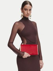 Elisabetta Franchi Torebka BS-11A-67E2-V340 Czerwony. Czerwone kopertówki damskie Elisabetta Franchi, bez wzorów, ze skóry, bez dodatków. Za 1,459.00 zł.