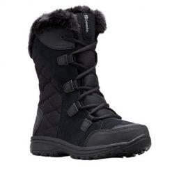 Buty turystyczne zimowe śniegowce damskie, Ice Maiden II. Czarne obuwie sportowe damskie Columbia, bez wzorów, z materiału, trekkingowe. Za 487.00 zł.
