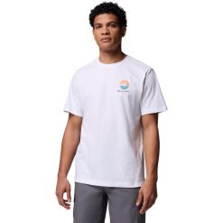 T-shirt sportowy z krótkim rękawem męski Kettle River Outdoor Tee. Białe t-shirty męskie Columbia, m, bez wzorów, z bawełny, sportowe, bez kołnierzyka. Za 99.99 zł.