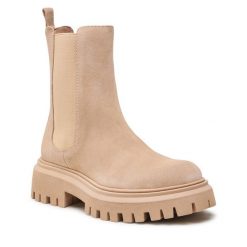 Sztyblety Badura. Brązowe botki damskie Badura, bez obcasa, na płaskiej podeszwie, bez zapięcia. Za 399.99 zł.