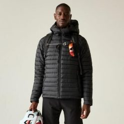 Męska pikowana kurtka Air Lite. Czarne kurtki sportowe męskie Dare 2b, m, bez wzorów, z poliesteru, trekkingowe. Za 649.99 zł.