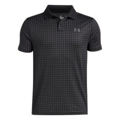 Under Armour Chłopięca Koszulka Polo UA Performance Printed 1377349. Czarne t-shirty dla chłopców Under Armour, bez wzorów, z elastanu, bez ramiączek. Za 241.97 zł.