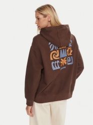 Quiksilver Bluza EQWFT03189 Brązowy Regular Fit. Brązowe bluzy damskie Quiksilver, s, bez wzorów, z bawełny, bez kaptura. Za 319.99 zł.