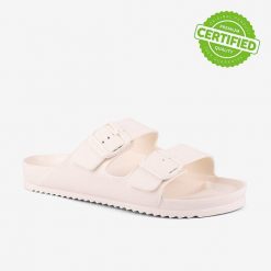 Klapki damskie Coqui. Brązowe klapki damskie Coqui, bez wzorów, z materiału, bez obcasa. Za 125.99 zł.