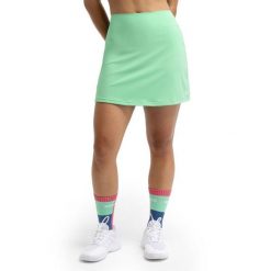 Damskie spódnico-spodenki do gry w padla Padel Siroko Bunt Green. Zielone szorty damskie SIROKO, s, bez wzorów, z materiału, z podwyższonym stanem. Za 149.00 zł.
