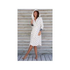 Szlafrok lady bathrobe bulldog print po domu i na wyjazd. Szare szlafroki damskie Sleepless in warsaw, z materiału. Za 239.00 zł.