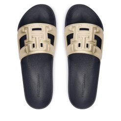 Klapki Tommy Hilfiger. Żółte klapki damskie Tommy Hilfiger, bez wzorów, bez obcasa. Za 189.99 zł.