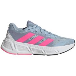 Buty do biegania adidas Questar W IF2240 niebieskie. Niebieskie obuwie sportowe damskie bez wzorów, z materiału, do biegania. Za 458.79 zł.