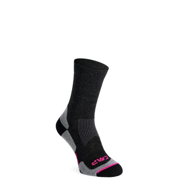 Skarpety merino damskie CMP Trekking Wool Sock. Czarne skarpety damskie CMP, bez wzorów. Za 56.99 zł.