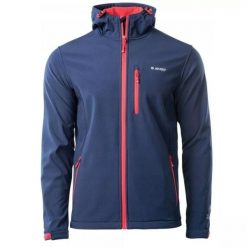 Kurtka męska Softshell Hi-Tec Caen - granatowo-pomarańczowa, Rozmiar XL. Brązowe kurtki męskie Hi-tec, m, bez wzorów, z polaru, bez kaptura. Za 164.99 zł.