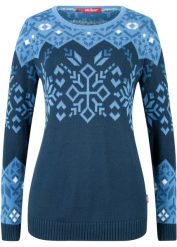 Sweter w norweski wzór. Białe swetry damskie bonprix, bez wzorów, bez kołnierzyka, bez ramiączek, bez kaptura. Za 109.99 zł.