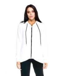Damska bluza z kapturem Leone Leisure. Białe bluzy damskie LEONE 1947 APPAREL, l, bez wzorów, z dzianiny, z kapturem. Za 189.41 zł.