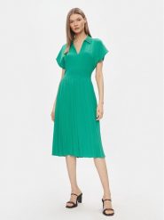 Tommy Hilfiger Sukienka codzienna WW0WW41868 Zielony Regular Fit. Zielone sukienki damskie Tommy Hilfiger, na co dzień, bez wzorów, z syntetyku, bez kołnierzyka, bez ramiączek, proste. Za 449.99 zł.