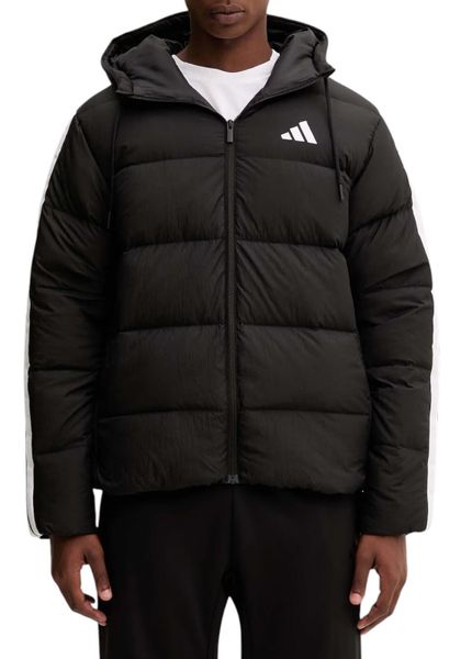 Kurtka męska ADIDAS Essentials Climawarm 3 Stripes Puffer Down Hooded. Czarne kurtki męskie Adidas, m, bez wzorów, z materiału, bez kaptura. Za 473.99 zł.