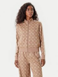 Guess Bluza V5YQ07 K0282 Brązowy Regular Fit. Brązowe bluzy damskie Guess, l, z aplikacjami, z syntetyku, bez kaptura. Za 369.99 zł.